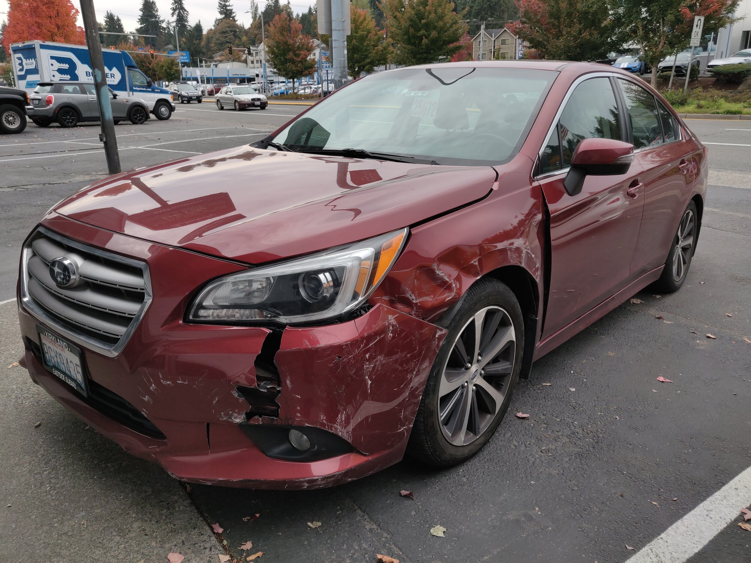 Washington public adjuster Wrecked car